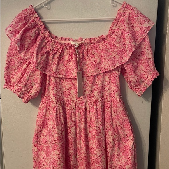 LoveShackFancy 4 NWT Pink Berry Fields Tara Dress Garden Floral Cottage Fairy - Picture 5 of 13
